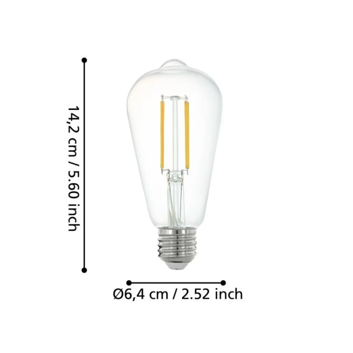 EGLO E27 smartes LED Filament Z-Leuchtmittel 2700 K