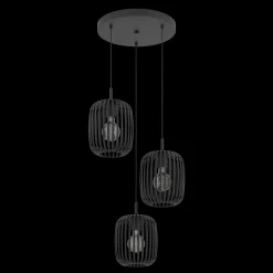 EGLO 3-flg runde Pendelleuchte Romazzina Schwarz