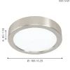 EGLO LED Deckenleuchte Fueva 5 (kaltweiß) Nickel Ø 16 cm