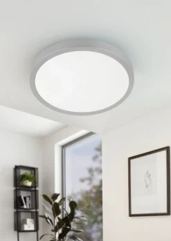 EGLO LED Deckenleuchte Molay Silber Ø 28,5 cm