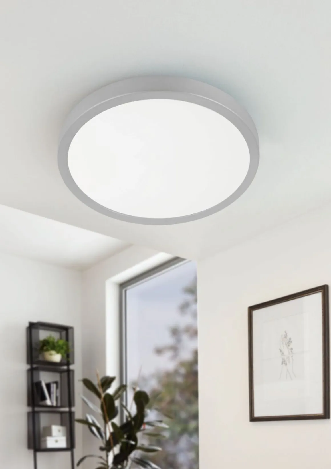 EGLO LED Deckenleuchte Molay Silber Ø 28,5 cm