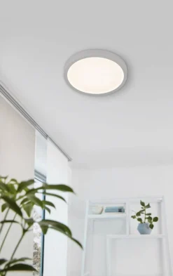 EGLO LED Deckenleuchte Molay Silber Ø 28,5 cm