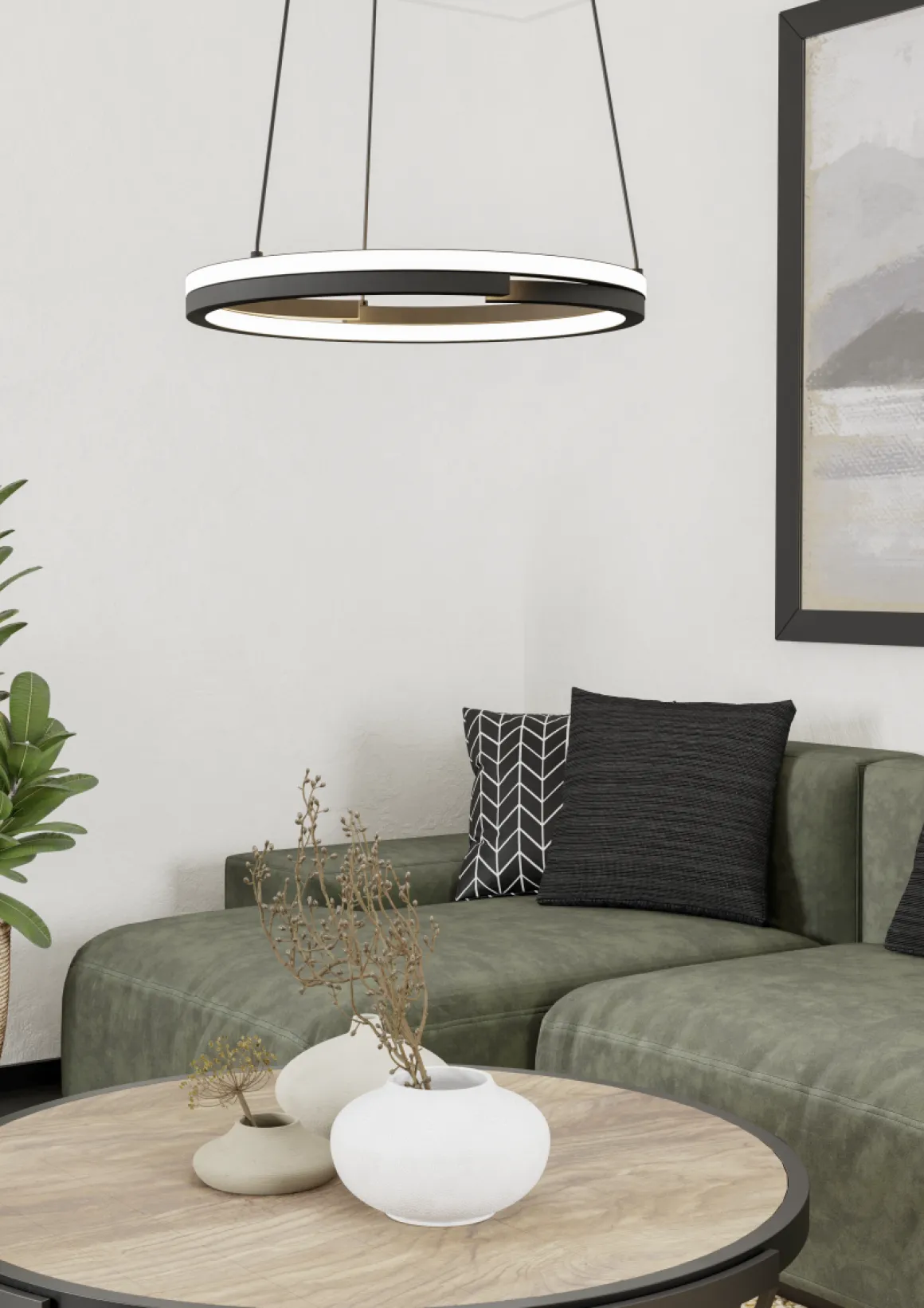 EGLO LED Pendellampe Mezzomonte Schwarz