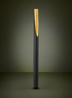EGLO LED Stehlampe Prebone Schwarz Gold