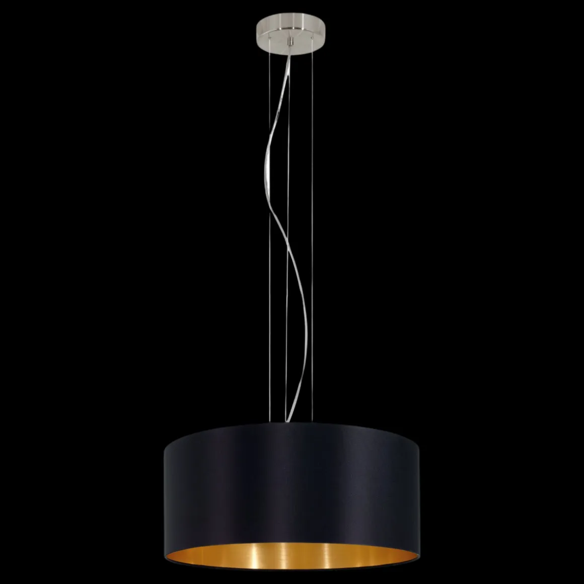 EGLO Pendelleuchte Maserlo Schwarz-Gold 53 cm
