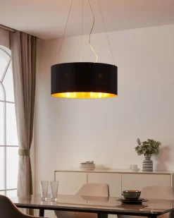EGLO Pendelleuchte Maserlo Schwarz-Gold 53 cm