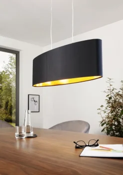 EGLO Pendelleuchte Maserlo Schwarz-Gold 78 cm