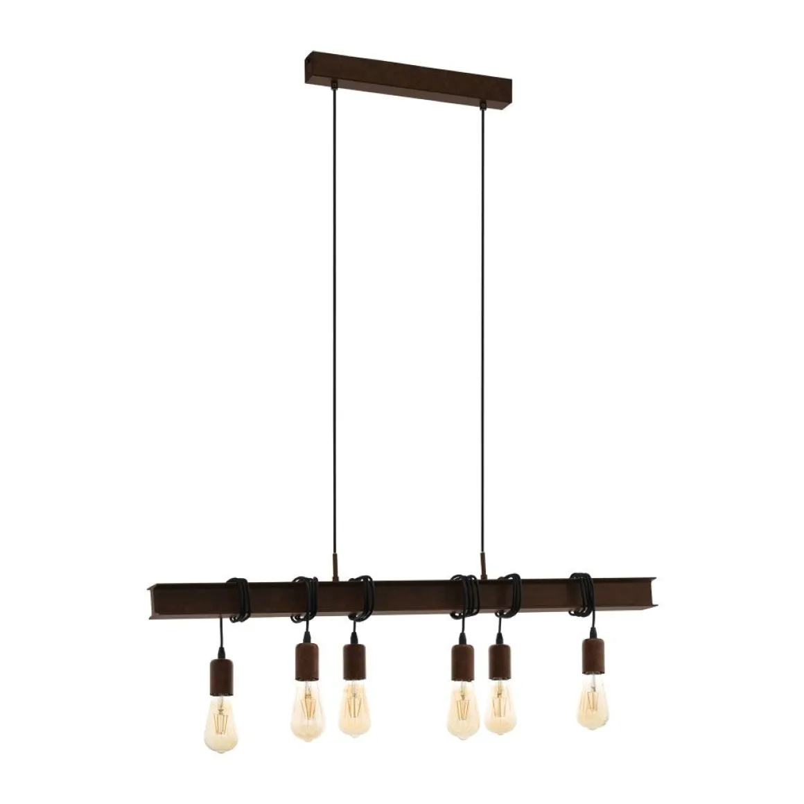 EGLO Pendelleuchte Townshend 4 Antik-braun