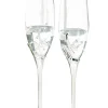 2er Set Champagnerglas Silberfarben