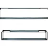 2er Set Wandregal Leicester Schwarz
