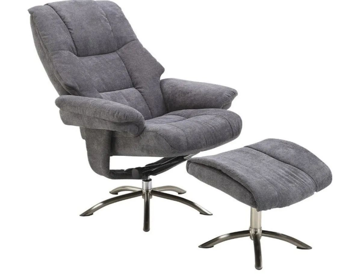 FEMO Relaxsessel 440 mit Hocker Grau