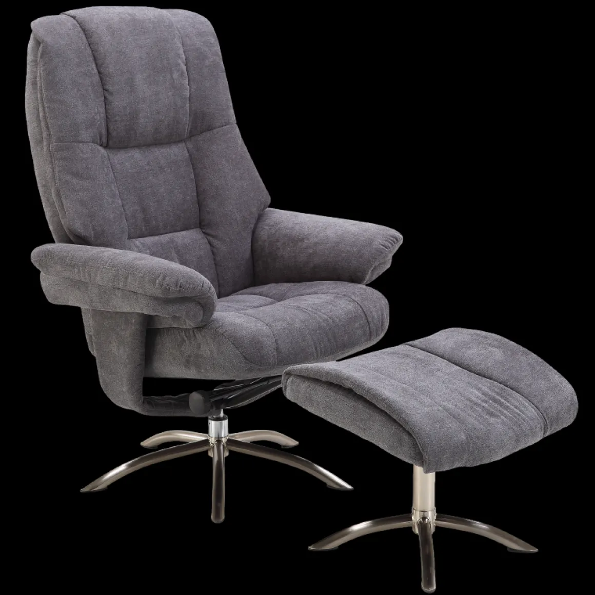 FEMO Relaxsessel 440 mit Hocker Grau