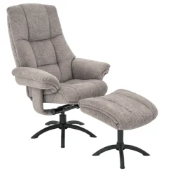 FEMO Relaxsessel 440 mit Hocker Mittelgrau