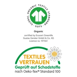 Fertigschal dunkelblau aus 100% Bio-Baumwolle