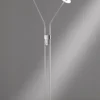 Fischer & Honsel 2-flg LED Stehleuchte Dent-TW Nickel