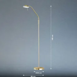 Fischer & Honsel 1-flg LED Stehleuchte Pool-TW messingfarben