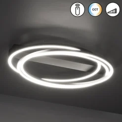 Fischer & Honsel LED Deckenlampe Kiku Schwarz