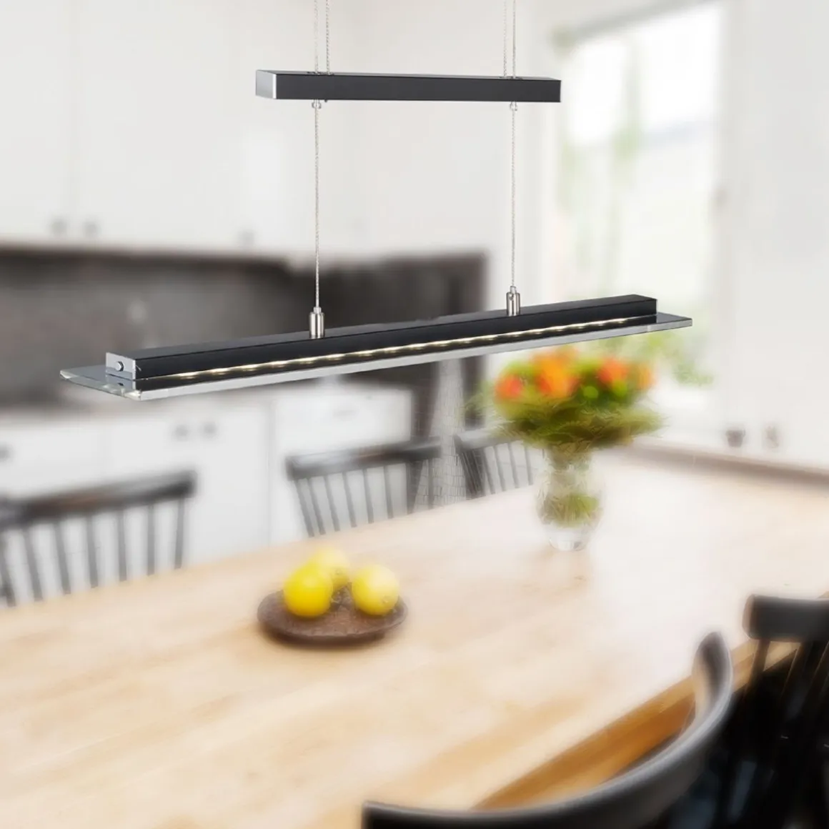 Fischer & Honsel LED Pendelleuchte Tenso TW 88 cm sandschwarz