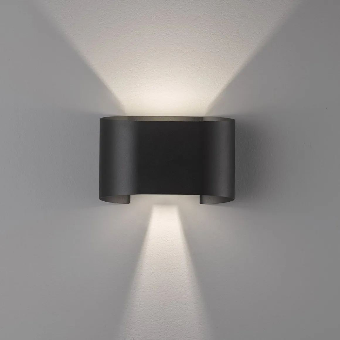 Fischer & Honsel LED Wandleuchte Wall Schwarz 12,5 cm