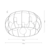 3-flg Deckenleuchte Moroni Ø 50 cm