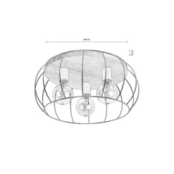 3-flg Deckenleuchte Moroni Ø 50 cm
