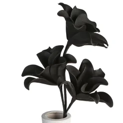 Foam Flower Kunstpflanze Schwarz 43 cm