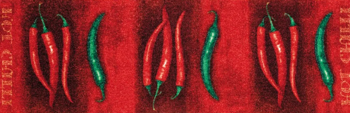 Fußmatte wash+dry Hot Chilli 60 x 180 cm