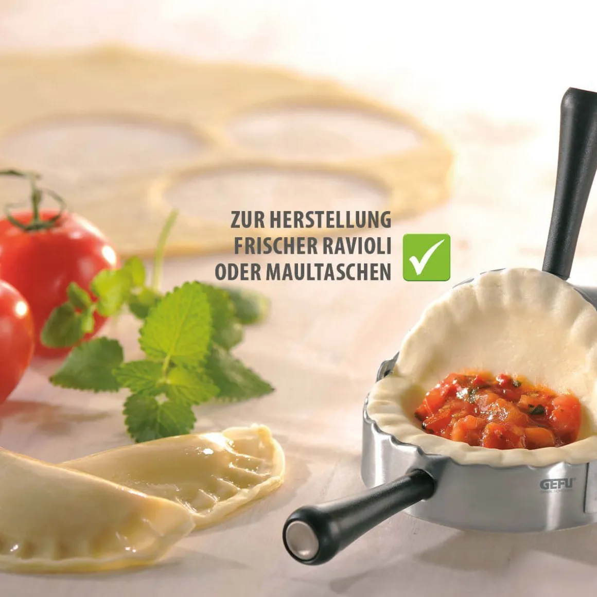 GEFU klappbarer Ravioli Maultaschenformer Ravenna