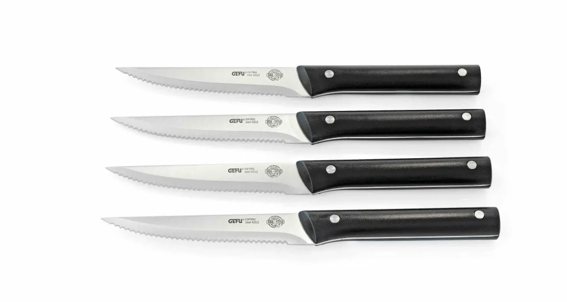 GEFU 4-tlg Steakmesser Set BBQ