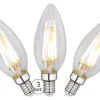 Globo 3-er Set E14 LED Leuchtmittel Kerzenform