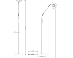 Globo 1-flg LED Stehleuchte Elliott
