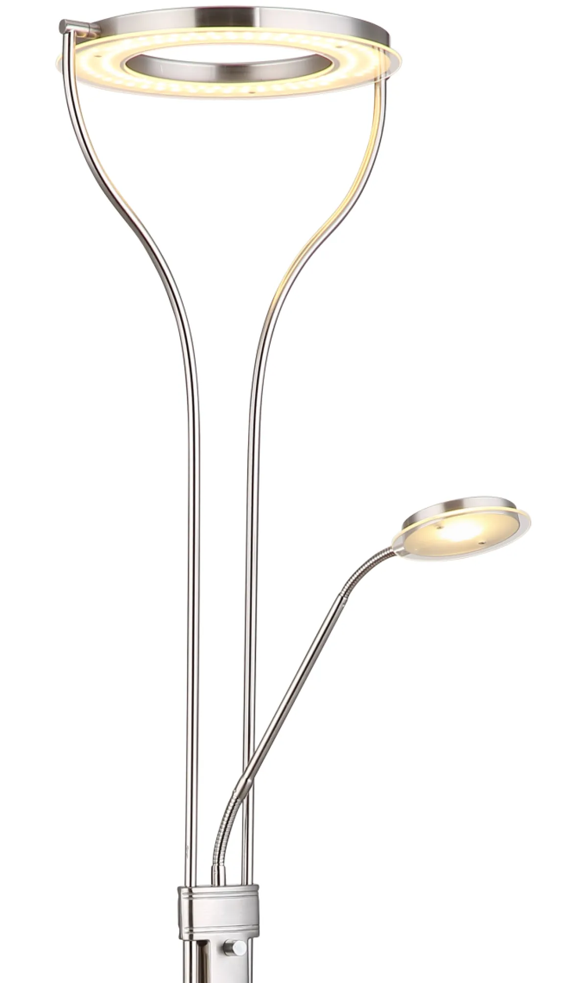 Globo LED Deckenfluter Sabine Nickelfarben