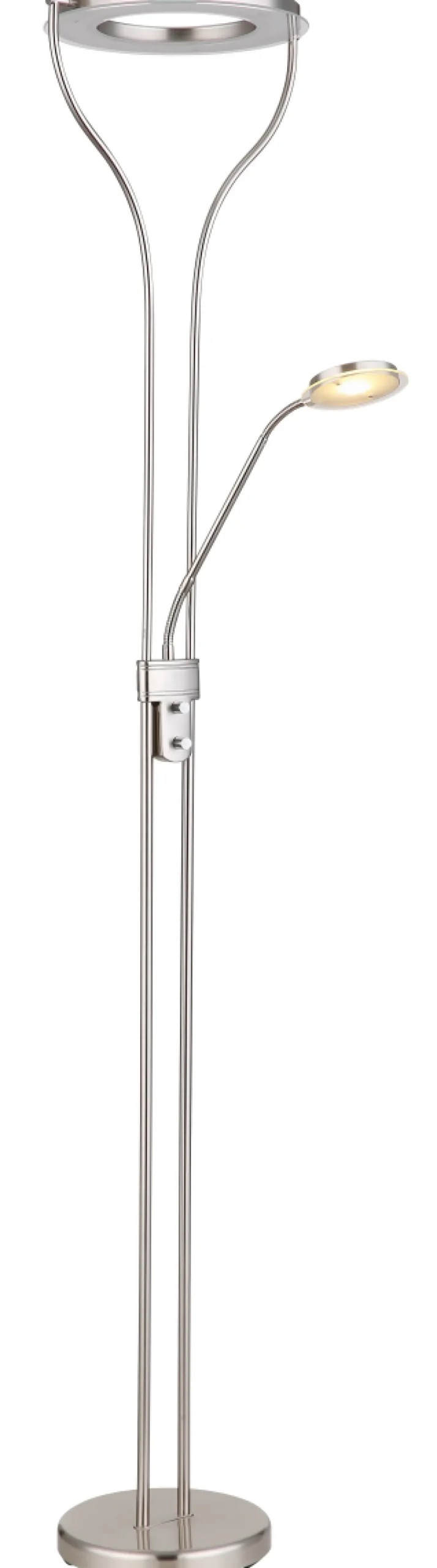 Globo LED Deckenfluter Sabine Nickelfarben
