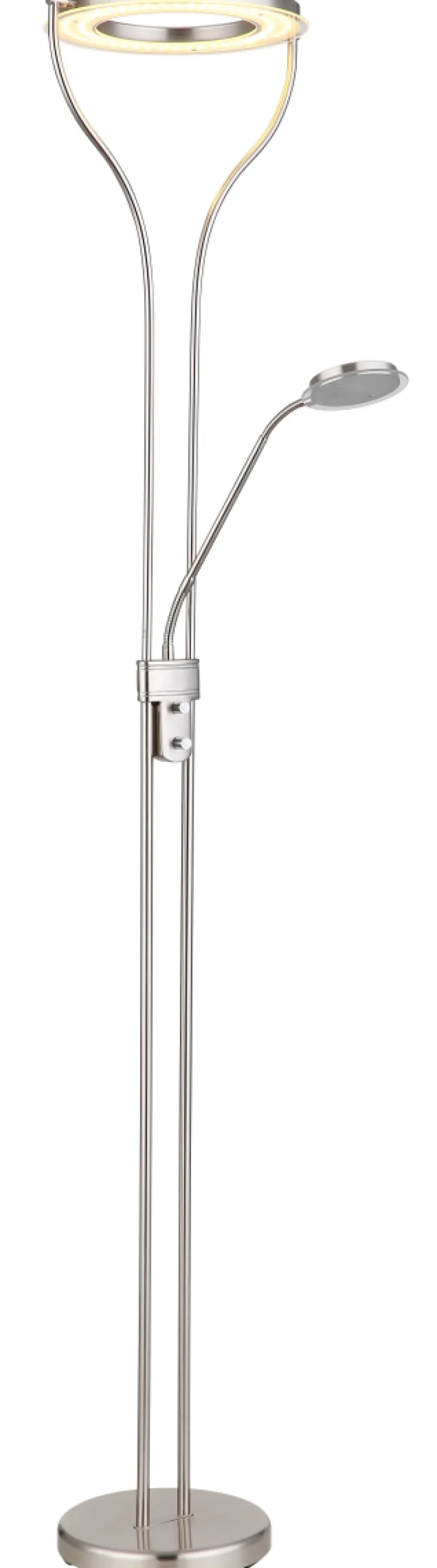 Globo LED Deckenfluter Sabine Nickelfarben