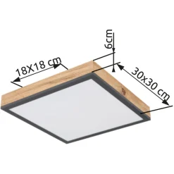 Globo LED Deckenleuchte Doro 30 x 30 cm