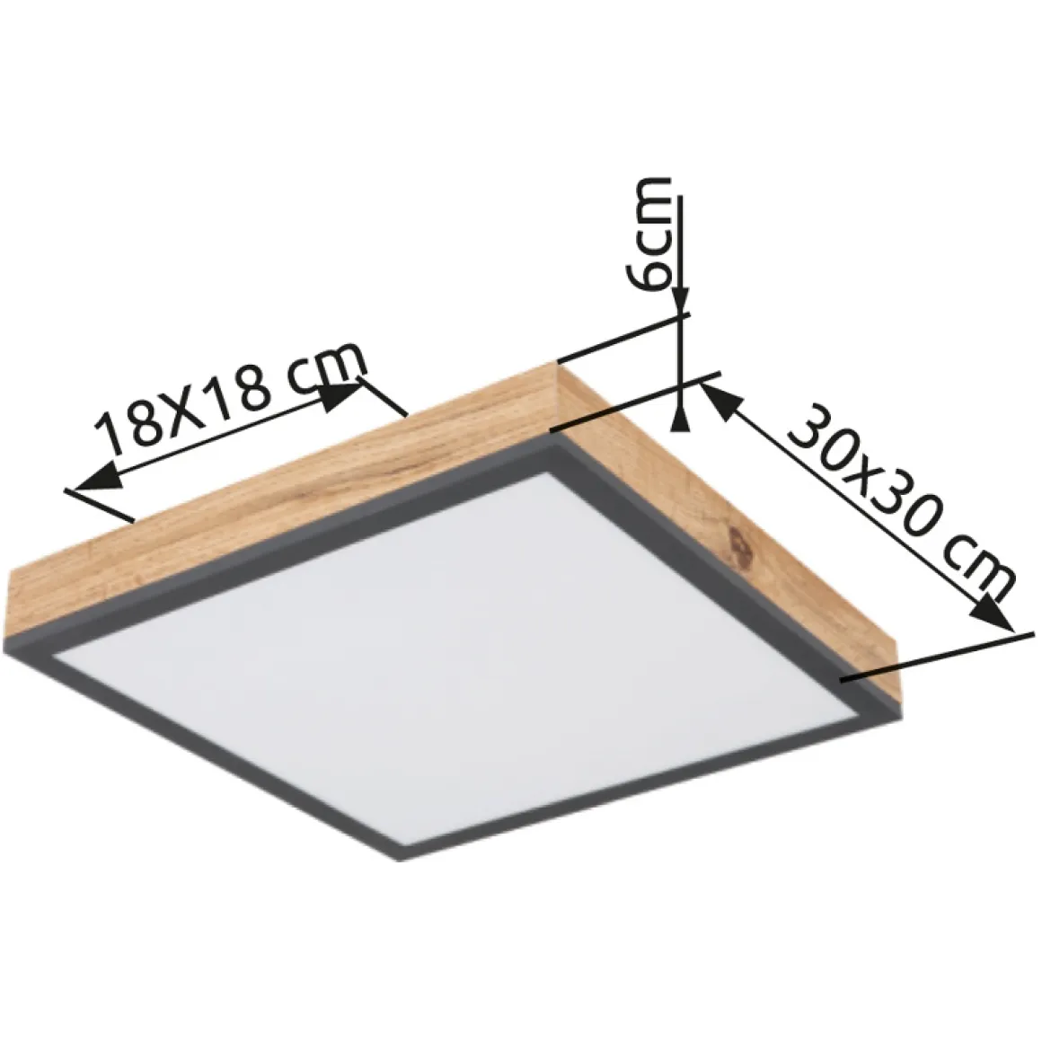 Globo LED Deckenleuchte Doro 30 x 30 cm