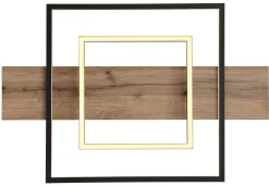 Globo LED Deckenleuchte Square Wood 1