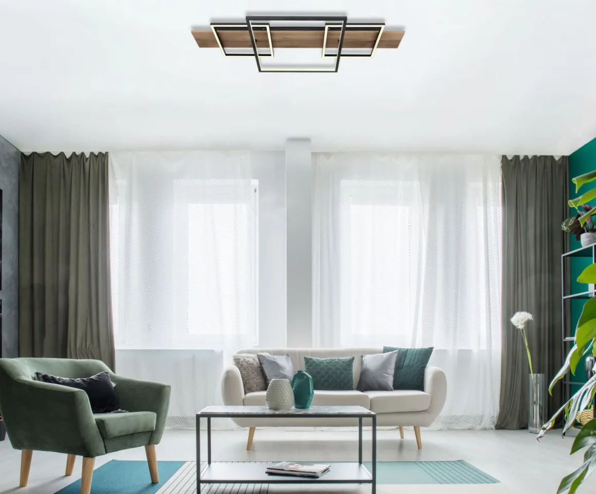 Globo LED Deckenleuchte Square Wood 2