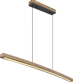 Globo LED Pendelleuchte Doro Eiche Graphit