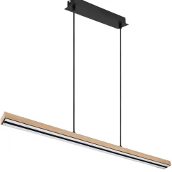 Globo LED Pendelleuchte Doro Eiche Graphit