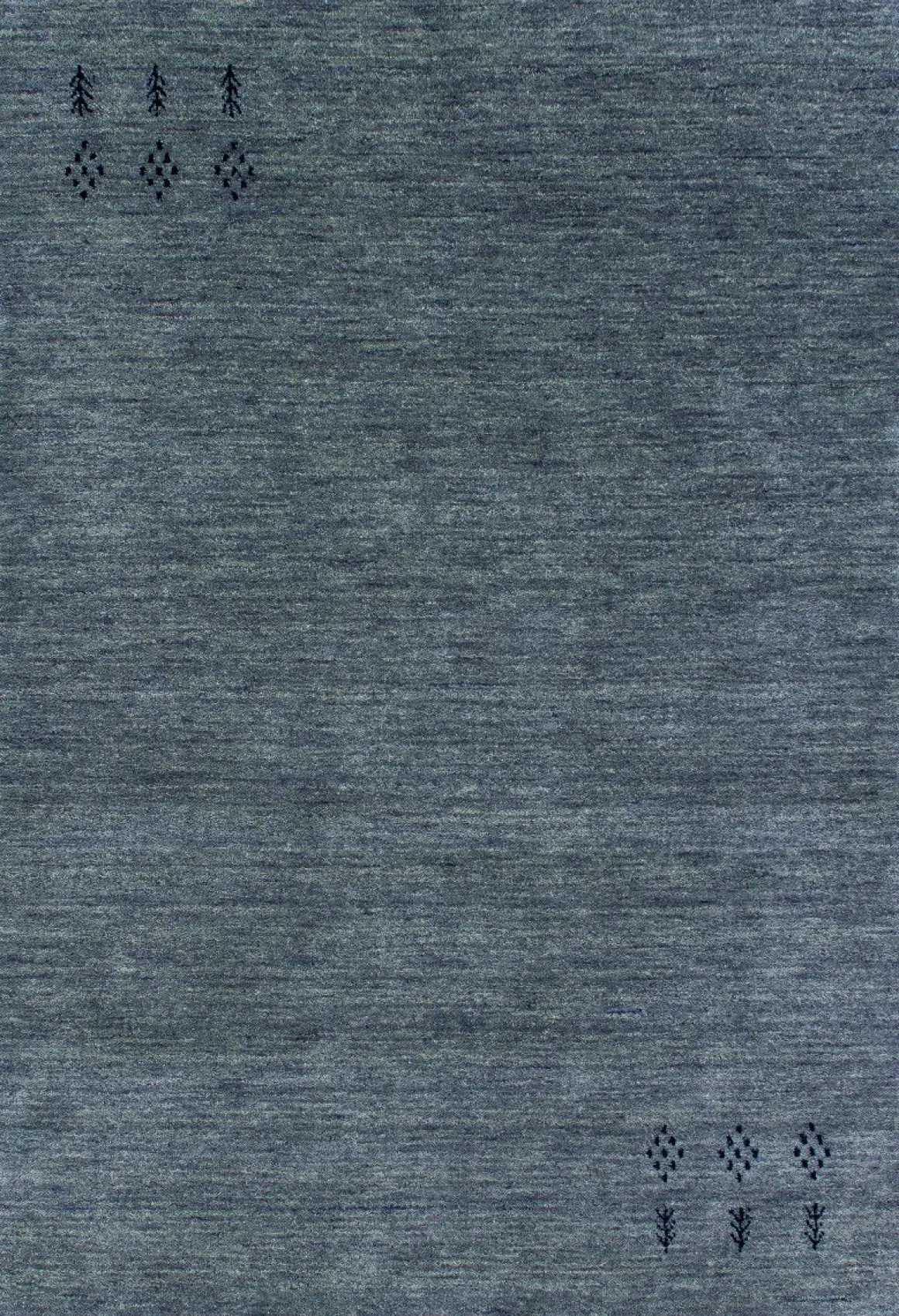 Handloom aus Indien Marand dunkelgrau 40 x 60 cm