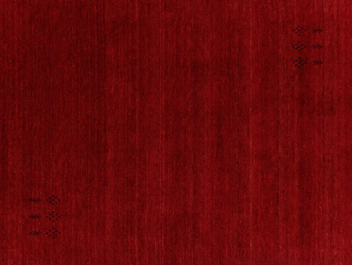 Handloom aus Indien Marand rot 40 x 60 cm