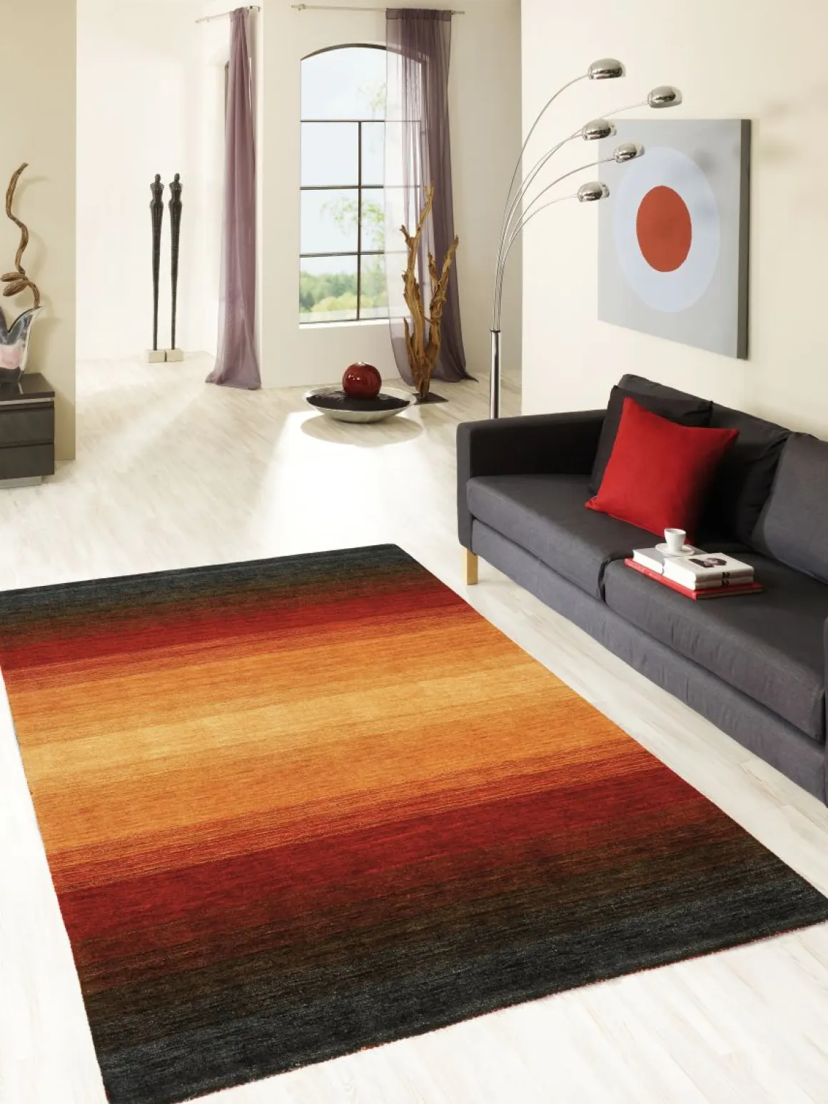 Handloom aus Indien Rainbow Multi 60 x 090 cm