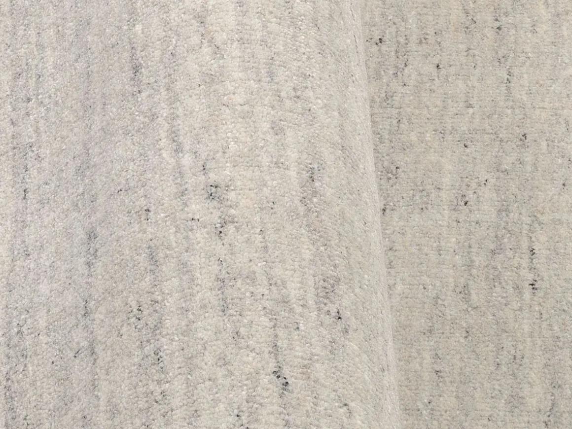 Handloom Sadhana aus Indien Grau 140 x 200 cm