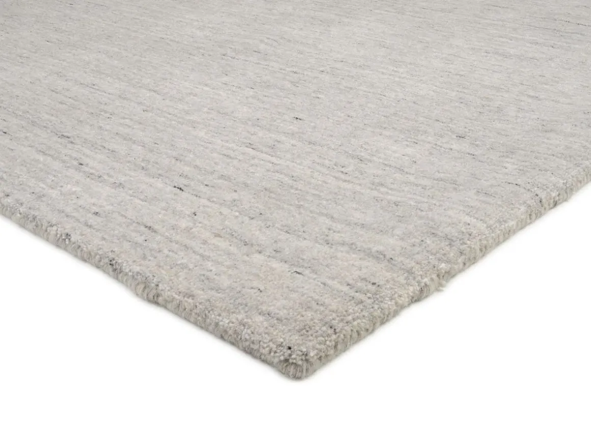 Handloom Sadhana aus Indien Grau 140 x 200 cm