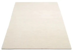 Handloom Sadhana aus Indien Hellgrau-Natur 200 x 250 cm