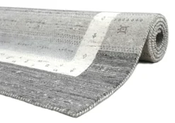 Handloomteppich aus Indien Memu Silver Multi 70 x 140 cm