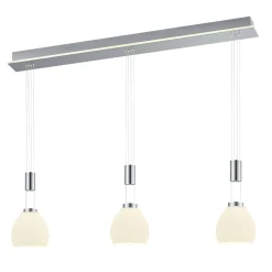 HELL 3-flg LED Pendelleuchte Sam Nickel
