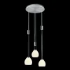 HELL 3-flg LED Pendelleuchte Sam rund Nickel