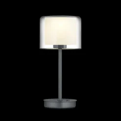 HELL LED Tischlampe Klara Rauchglas
